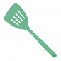 Preview: Küchenhelfer Schlitzwender schräg aus Silikon 31 cm mintgrün