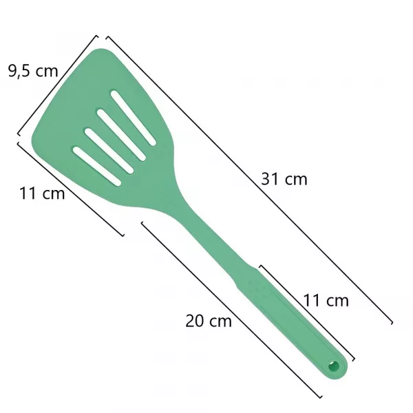 Küchenhelfer Schlitzwender schräg aus Silikon 31 cm