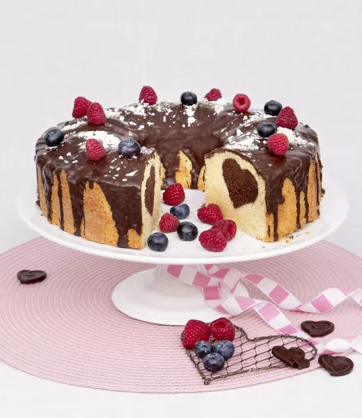 Springform mit Flach- und Rohrboden Torte